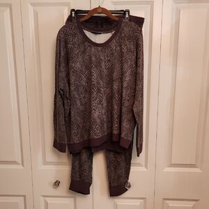 Alfani Gray Lounge/Pajama Jogger Pant Set, Size XXL